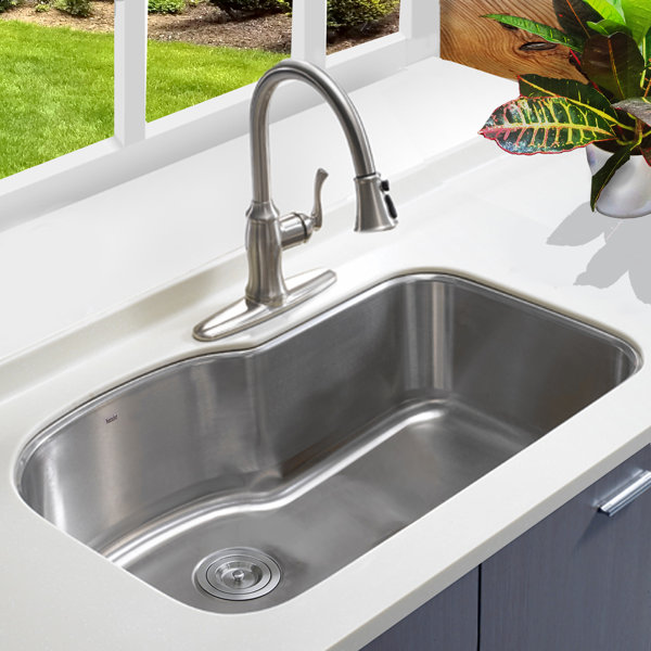 Nantucket Sinks Single Bowl Oblong Stainless Steel 31.5" L x 20.5" W